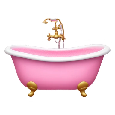Pink bathtub with pink suds  sticker