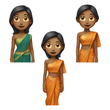Girl wearing saree sticker