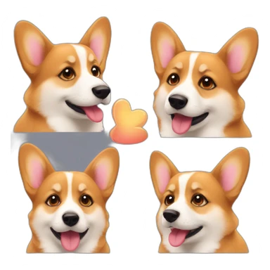 corgi make kiss sticker