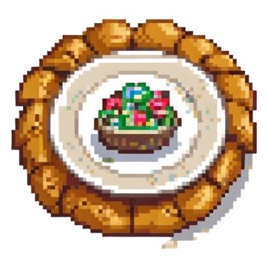 A croissant on a plate sticker