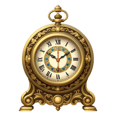antique clock ornate. sticker