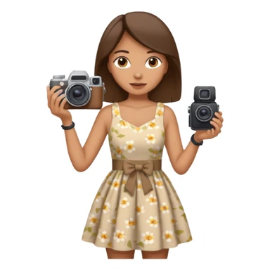 Women with Camera, different outfit sticker
