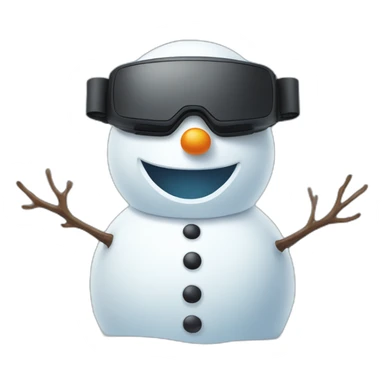 snowman wearing vr headset sticker
