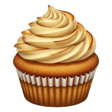 Sliced Apple cobbler cupcake with cinnamon dusting  sticker