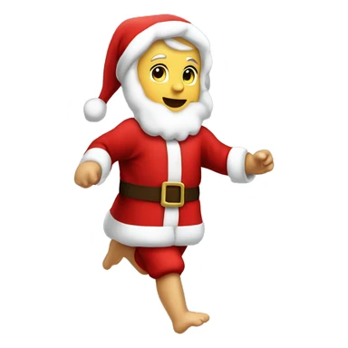 skipping sprint baby Jesus santa costume sticker