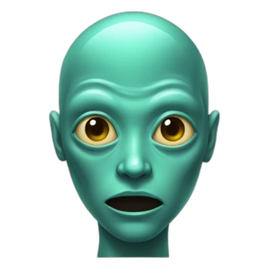 two faced alien and human sticker