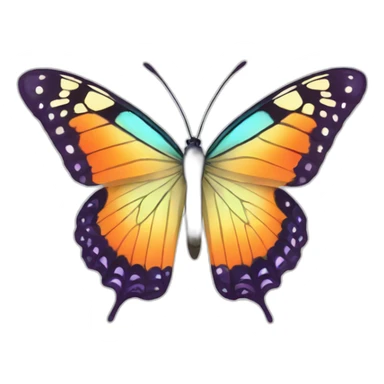 a beautiful and coulorfull butterfly sticker