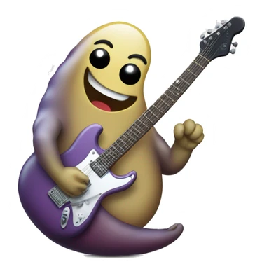 Happy slug playing electric guitar sticker