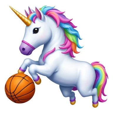 unicorn dunking a basketball sticker