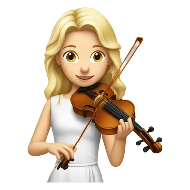 blond girl playing a violin sticker