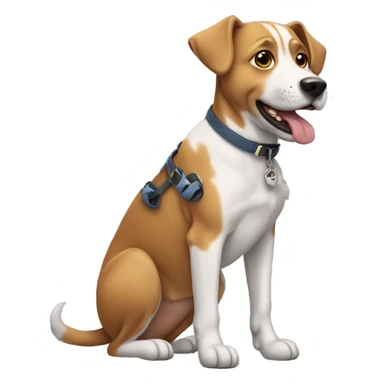 dog with shoes sticker