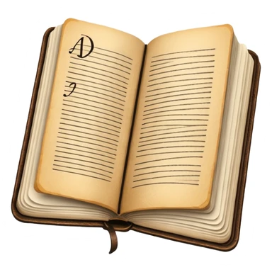 Director Script – bound pages with notes sticker