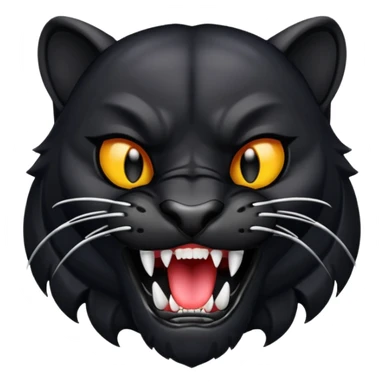 panther with fangs sticker