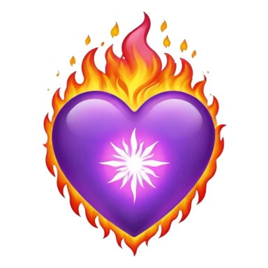 Heart Fire Purple sticker