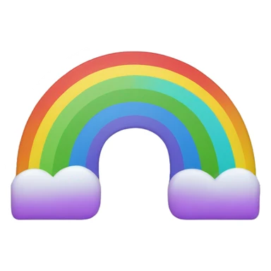 one quarter rainbow with reversed colors no clouds sticker