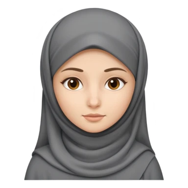 Hidjab girl that is wearing gray dress sticker