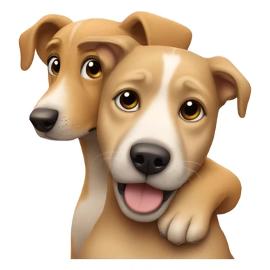 Dog hugging nala sticker
