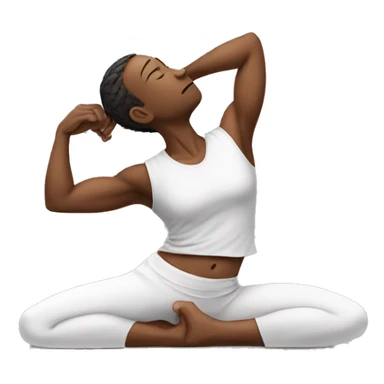 yoga pose worrier 2  sticker