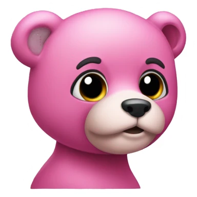 osito rosa oscuro sticker