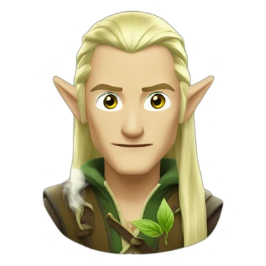 Legolas smoking herbs sticker