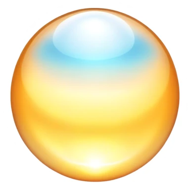 Minimalist ethereal glowing orb with soft subtle waves radiating outward, gentle floating aura, elegant and minimal sticker