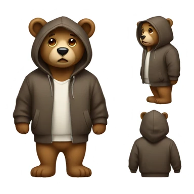 Bear with a hoodie  sticker