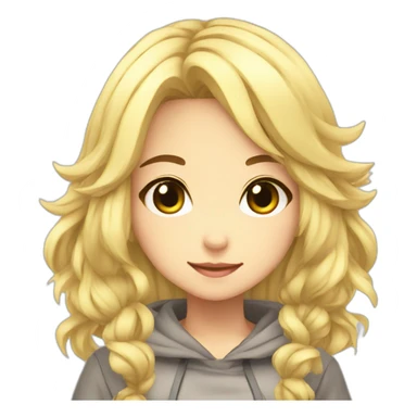 Anime girl cute blond sticker