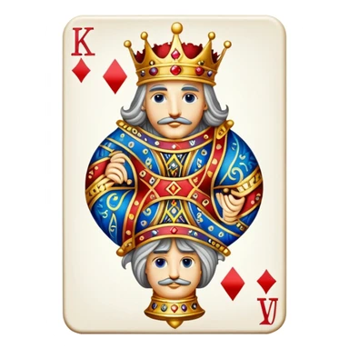 king of diamonds playing card sticker