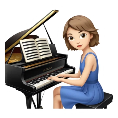 Arizona Muse playing the piano sticker