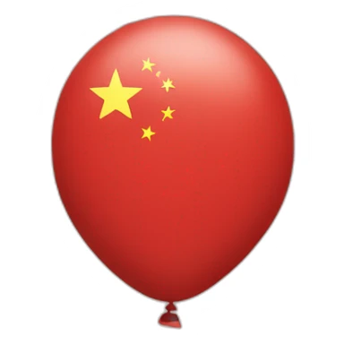 Red ballon,  China flag theme sticker