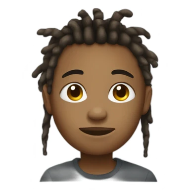 Boy with dreads sticker