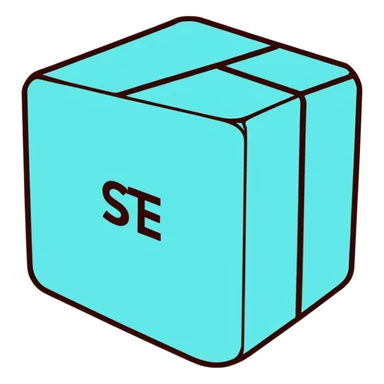 Cyan square with the word then sticker