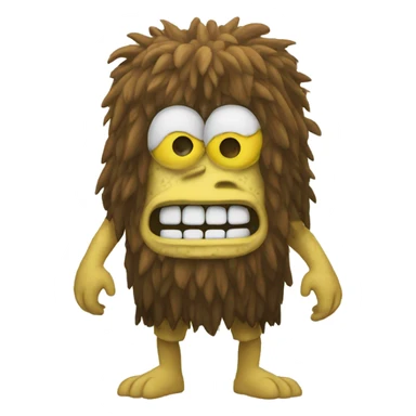 spongebob as caveman sticker