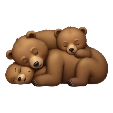 Sleeping bears sticker