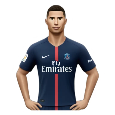 Ronaldo avec un maillot psg sticker