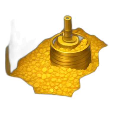 mining gold shaft sticker