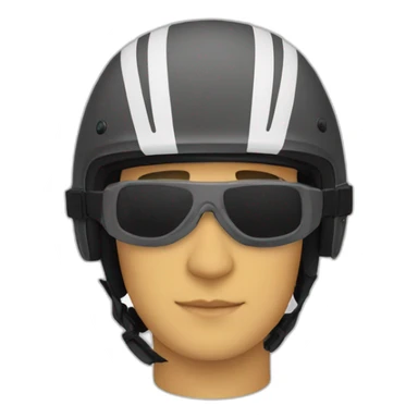 Casco de moto con orejitas sticker