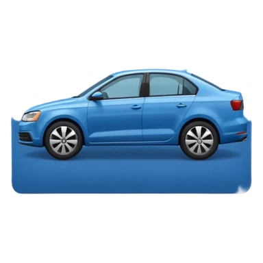 A **simple emoji-style icon** of a **blue multipocket folder**, clean and minimal, with **layered inner tabs**, subtle shading, and a **small blue Volkswagen Jetta car symbol** on the front. blue folder
 sticker