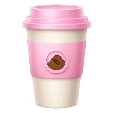 Pastel Pink coffee to go sticker