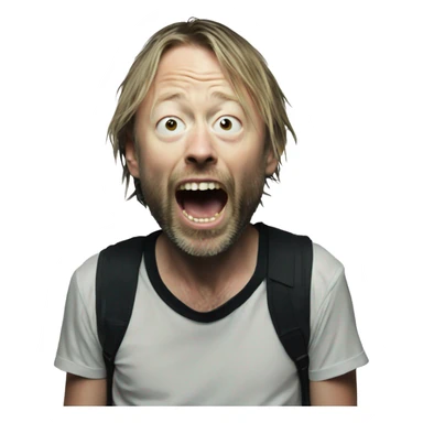 screaming thom yorke  sticker