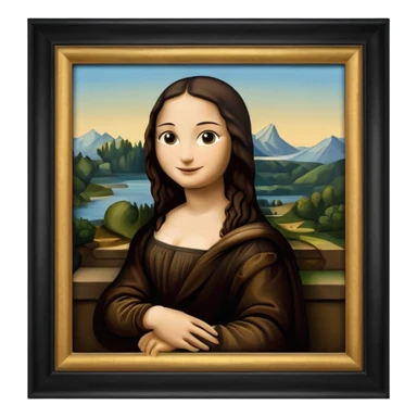 frame, painting, Mona Lisa sticker