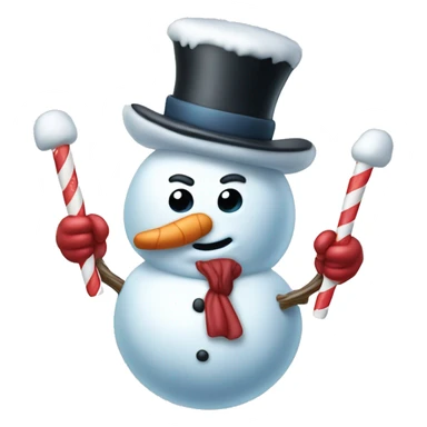 frosty the snowman but his nose is a bomb pop sticker