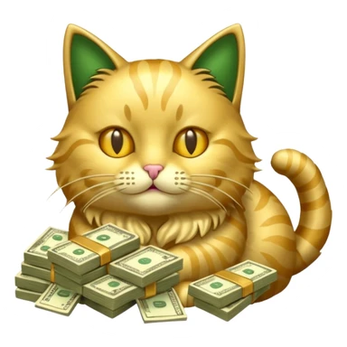 cat money spreading sticker