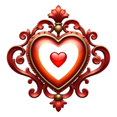 Romantic reddish vintage object sticker
