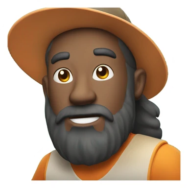 Dark orange bearded guy playing frisbee golf sticker