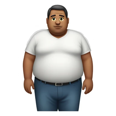 obese man  sticker