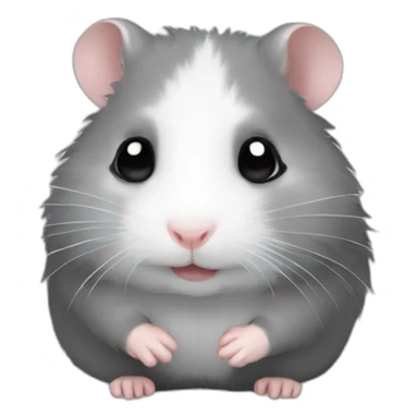 hamster gris sticker