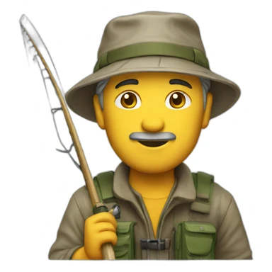 Fishing men river sticker