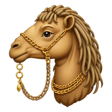 Camel with dreadlocks and gold chain sticker