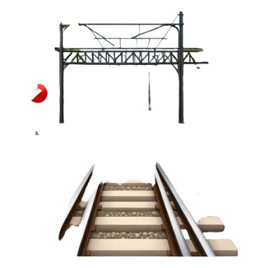 Railroad leading to a station sticker